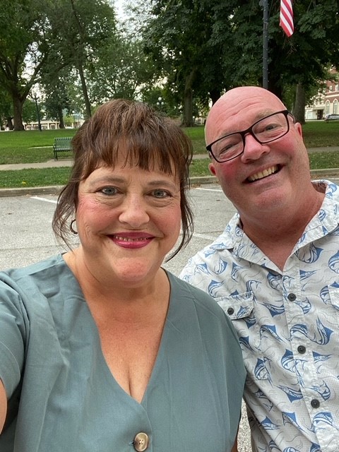 Angie Barnes and her husband Blane.