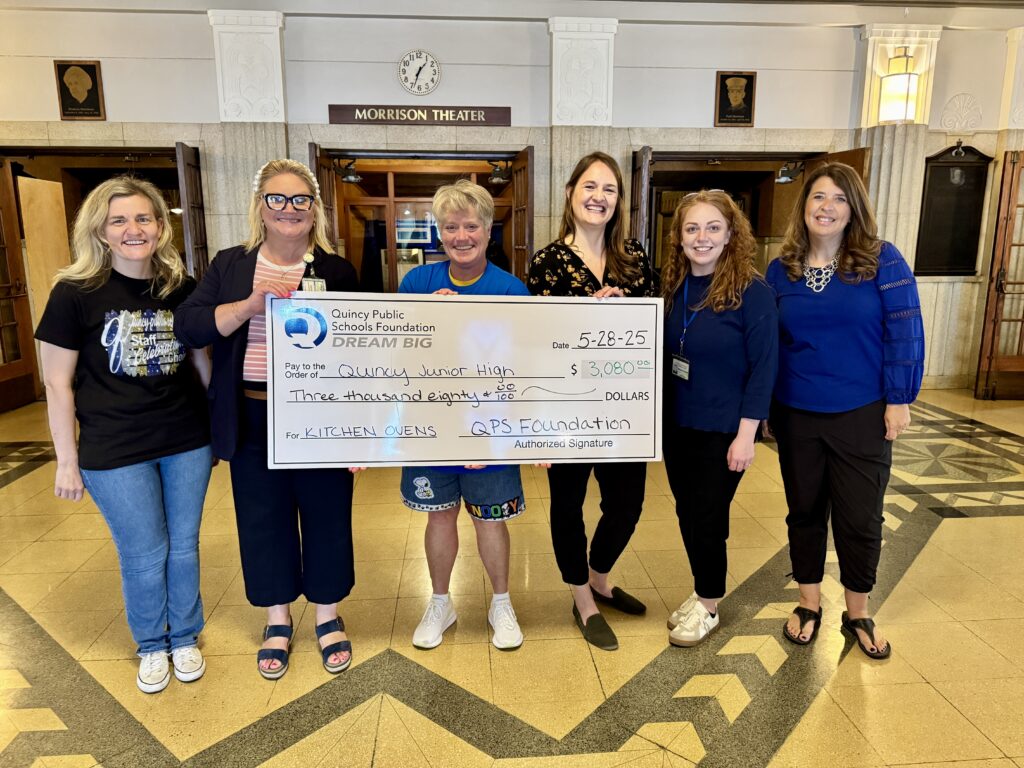New kitchen ovens funded at Quincy Junior High School ($3,080) to support life skills classes and the student cooking club.