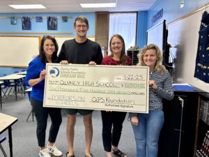 Portable mirrors funded at Quincy High School ($6,501.90) to support rehearsals for show choir, musical, pom, and colorguard.