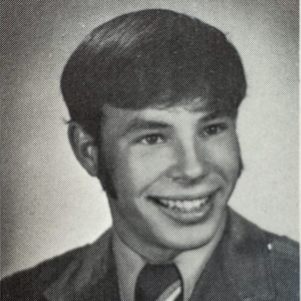 Judge Scott Walden '71, senior portrait from the 1971 Quippi yearbook.