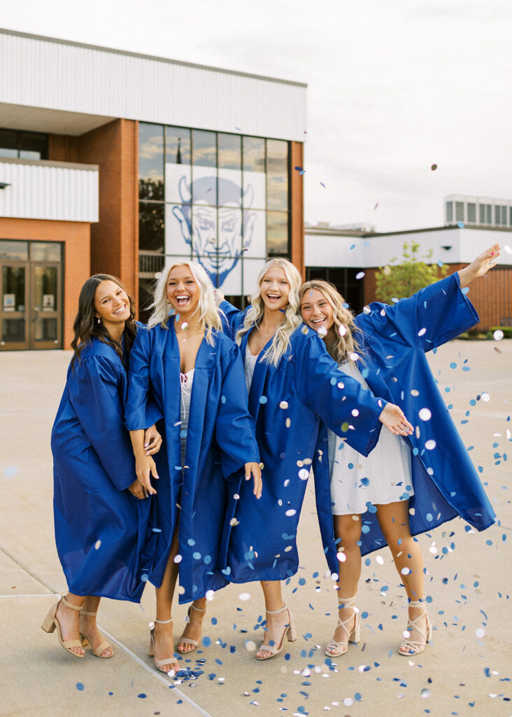 Maddie Hill, QHS Class of 2021, pictured with fellow classmates.