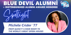 Alumni Spotlight Website Graphic - Michele Crider '77